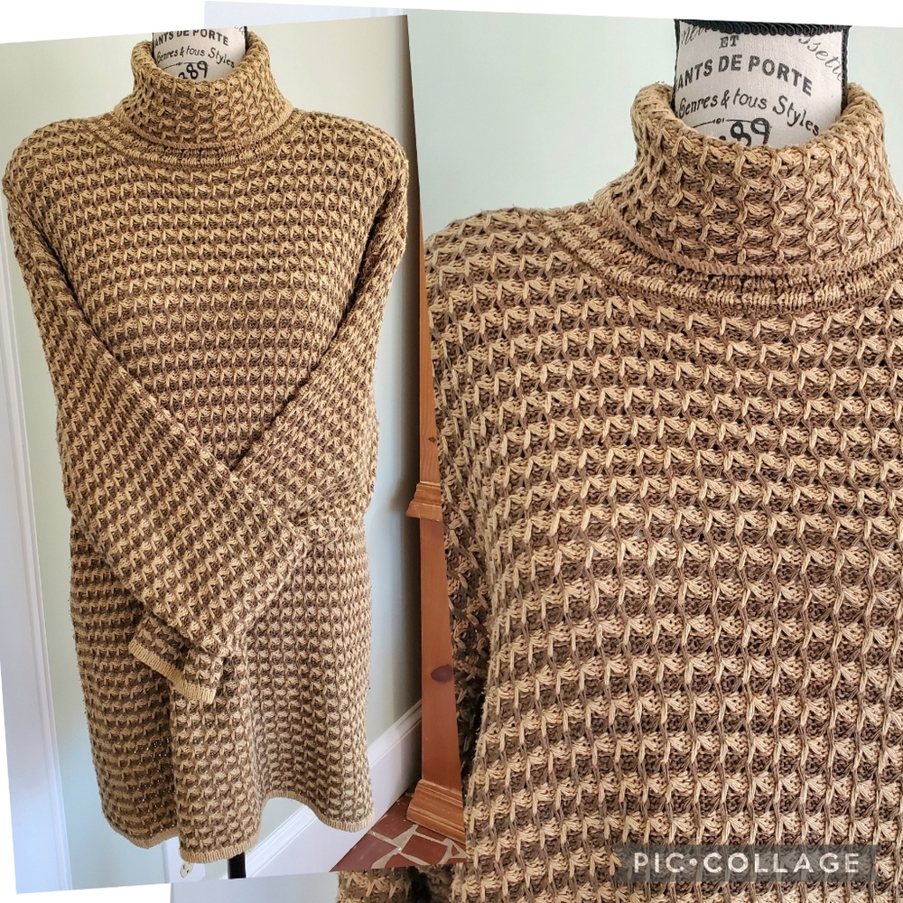 Vintage Jeanne Pierre Silk & Cotton Knit Turtleneck Sweater